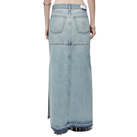New Women’s RE/DONE Mid Rise Split Skirt Size 26 - Picture 7 of 12